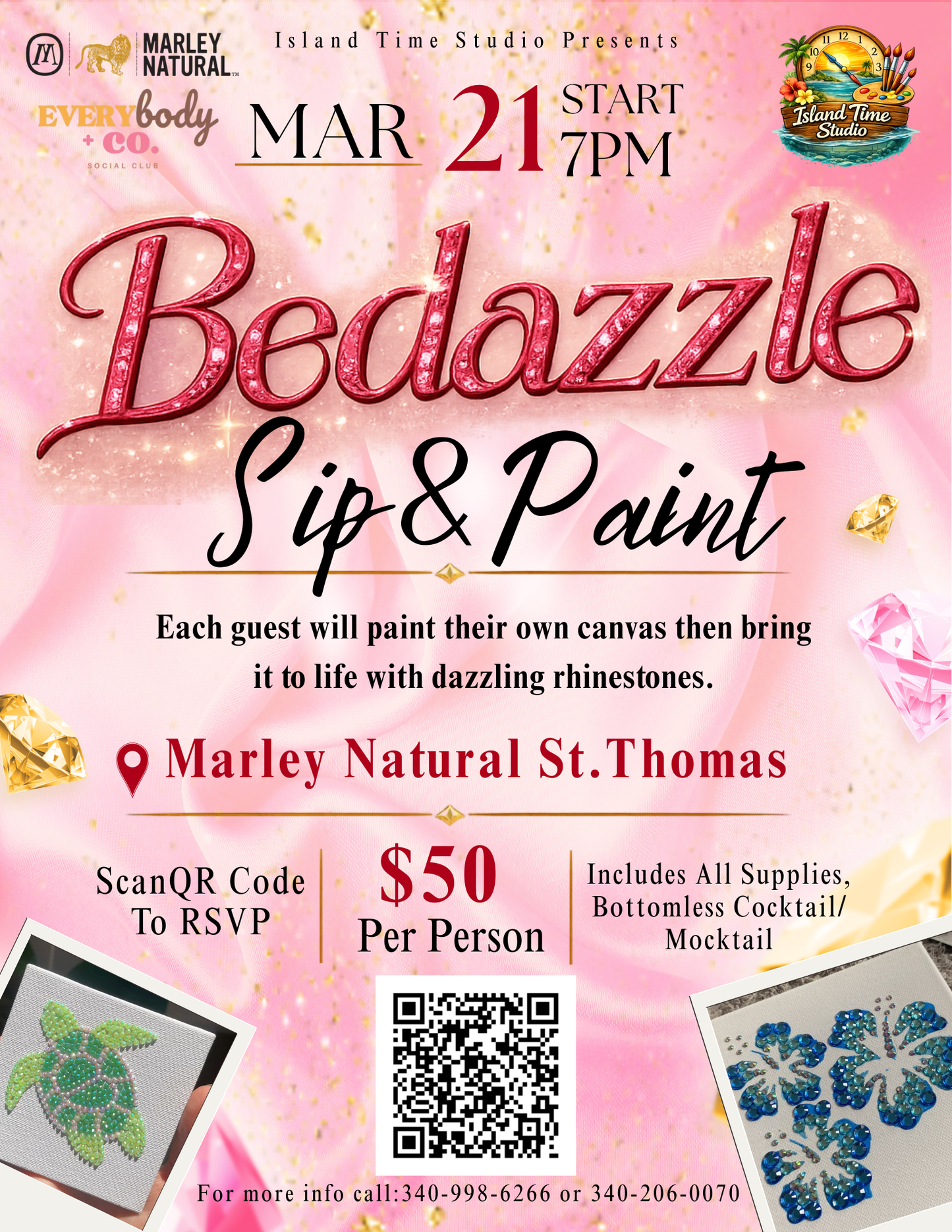 Bedazzle Sip & Paint - March 21 |7PM